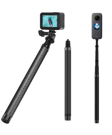 Selfie Stick Pole Long for GoPro Insta360 (150cm/59 inch), Underwater Waterproof Carbon Fiber Extension Handheld Monopod for Go Pro Max Mini Hero 11 10 9 8 7, Insta 360, DJI Action, AKASO Accessories