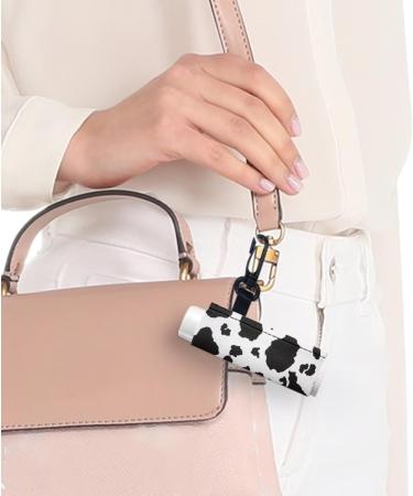 SCRAWLGOD Cow Print Lip Balm Holder Keychain Portable Lip Balm Sleeve keychain Chapstick Holder Secure and Nice Hand Feeling Set of 2 Cow Print 2 - Buy Online on SooperMarket.com