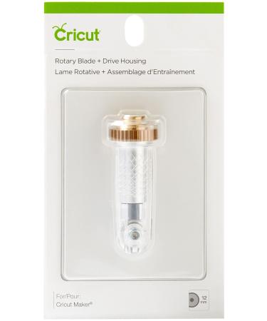 Cricut Rotary Blade + Drive Housing, Hard and Durable Cutting Blade with Drive Housing, Cuts Delicate Papers & Unbacked Fabric for Personalized Projects, Compatible with Cricut Maker Cutting Machine Blade + Housing