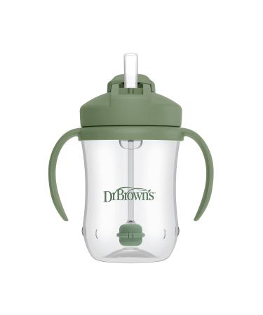 Dr. Brown's Milestones Baby's First Straw Cup Sippy Cup with Straw 6m+  9oz/270ml  Olive Green