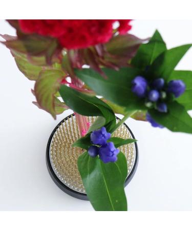 Wazakura Ikebana Kenzan Japanese Flower Holder - Made in Japan, Round 2.4 Brass Pin Frog for Floral Arranging - Buy Online on SooperMarket.com