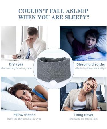 Silk Cotton Luxury Sleep Mask - 100% Light Blockout for Sleeping, Travel, Yoga - Soft Mulberry Eye Shade for Men and Women - Buy Online on SooperMarket.com