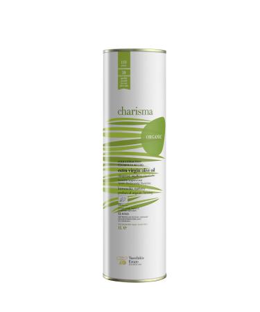 Charisma Greek Organic Extra Virgin Olive Oil from Crete Tin 1L - Cold Extraction 1 L