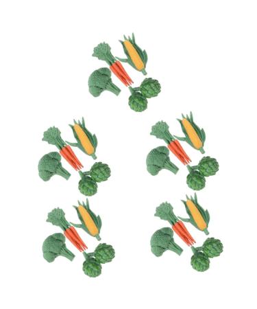 ABOOFAN 20 Pcs Simulated Fruits and Vegetables Artificial Vegetable Models Fake Vegetable Decorations Ornament Plant Decor Plastic Fruit Simulation Fake Vegetable Models Carrot Assorted Color2x5pcs 8.5X2.7X1CMx5pcs