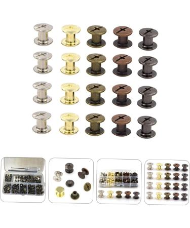 EXCEART 100 Sets Lash Rivet Boxed Diy Crafts Brass Rivets Double- Sided Rivets Diy Studs Self Made Component Assorted Color 0.8x0.8cm - Buy Online on SooperMarket.com