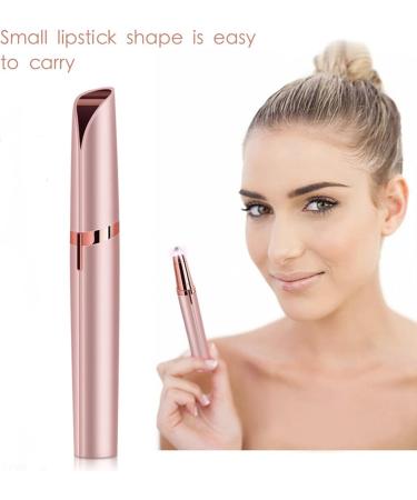 Buy Rose Gold Eyebrow Trimmer for Women - Painless Electric Facial Hair Remover & Razor | Eyebrow Cutter for Mustache & Chin with Comb - Buy Online on SooperMarket.com
