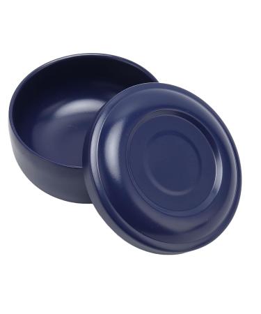 Men's Dark Blue Wide-Necked Plastic Soap Bowl - Perfect for Shaving Soap and Foam - Buy Online on SooperMarket.com