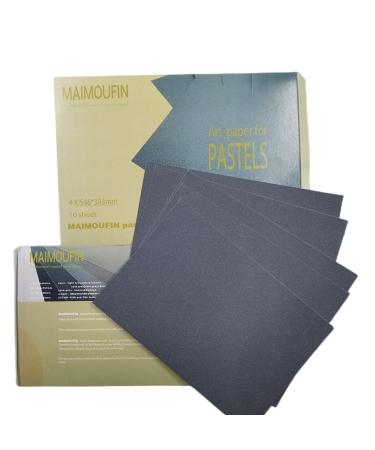 10Sheets MAIMOUFIN Sanded Pastel Paper 4K Blue Pastel Paper Craft Paper Pastels Pencils & Charcoal Drawing Paper for Pastels (10 Sheets Dark Blue 21.49X15.4 in)