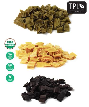 Organic Bean Ribbon Cut Artisan Pasta Combo Sampler Pack - Edamame, Black & Yellow Soy - Keto Low Carb Protein Gluten Free Pasta - 3 Pack - Buy Online on SooperMarket.com