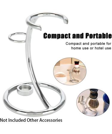 Beito Shaving Brush Holder - Universal Razor & Brush Stand | Metal Beard Keeper for Men - Professional Organizer (Silver) - Buy Online on SooperMarket.com