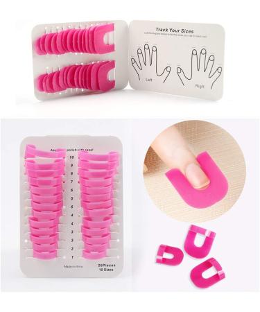 Gresunny 78pcs Nail Polish Stencil Kit - Reusable Plastic Nail Protector Shields for Anti Spill Manicure - Finger Cover Nail Art Clips Cap - Edge & Nails Protection Tools - Buy Online on SooperMarket.com