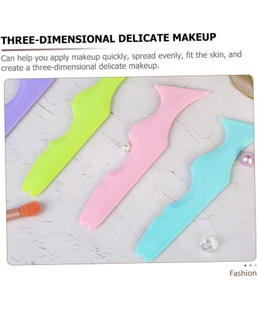 MAGICLULU 12 Pcs Silicone Beauty Ruler Blue Eyeliner Pencil Blue Mascara Silicone Eyeliner Aid The Face - Buy Online on SooperMarket.com