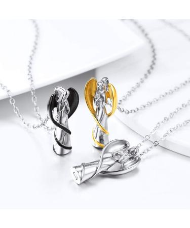 Personalized Prosteel Urn Chain Necklace - Memorial Ash Pendant with 55cm/50cm Stainless Steel/18k Gold Chain - Life Tree/Cross/Maria Design - Buy Online on SooperMarket.com