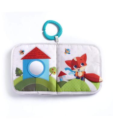 Tiny Love soft baby fabric book cute educational toys encourage the senses including bite ring small horn and small mirror Meadow Days soft book multicolored