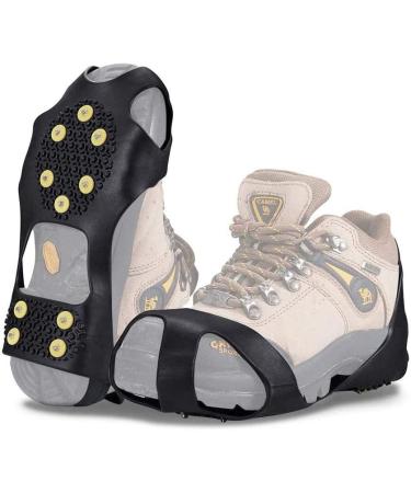 10-Stud Ice Cleats Shoe Spikes - Slip-On Crampons for Winter Outdoor Sports & Climbing - International Shipping Available - Buy Online on SooperMarket.com
