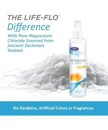 Life-flo Magnesium Oil Spray with Vitamin D3 - 8 fl oz | Natural Muscle Relief & Wellness - Buy Online on SooperMarket.com