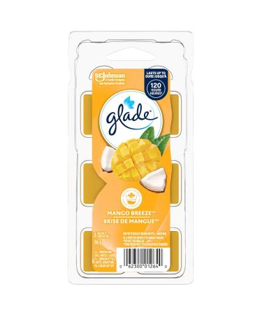 Glade Wax Melts Air Freshener and Odor Eliminator Scented Essential Oils for Home and Bathroom Mango Breeze 6 Count