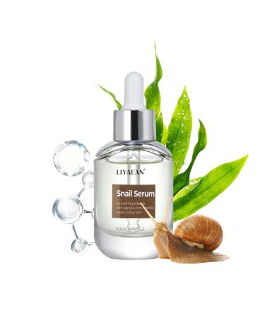 LIYALAN Collagen Snail Mucin Face Serum | Anti-Aging & Moisturizing Skincare | 30ml - Shop Internationally - Buy Online on SooperMarket.com