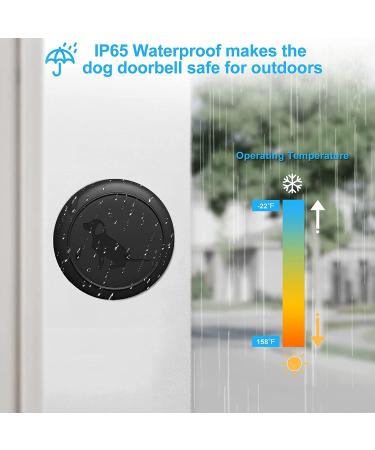 Buy MYPIN COURST HOUSE TRING Celbn - IP65 Waterproof Dog Door Bell with 20 Ringtones & 4 Modes LED Flash | 1 Receiver + 2 Transmitters (PET0172) - Buy Online on SooperMarket.com