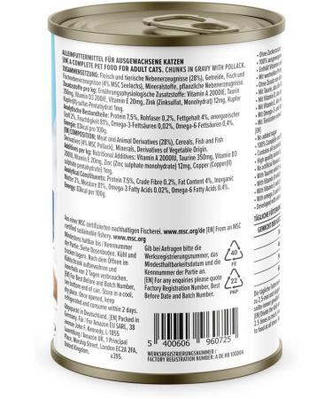 Buy Amazon Wet Cat Food Bites - Pollock in Sauce 415g (1-Pack) | International Shipping Available - Buy Online on SooperMarket.com