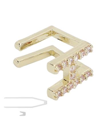 Hip Hop Tooth Brace Capital Letter H Halloween Decoration with Easy Wearfor Hip Hop Fashion Shows or Music Concerts (Gold)