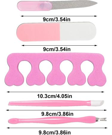 Manicure Pedicure Grooming Kit | Pedicure 5 Piece Manicure Tool Set | Safe Manicure for Proms Travel Parties and Dating - Buy Online on SooperMarket.com