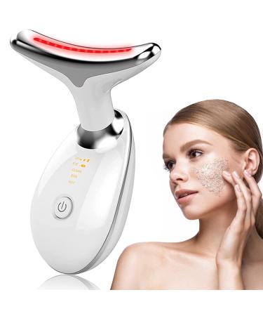 Leotop Electric Face Massager Beauty Device for Face and Neck High Frequency Vibration Firming Wrinkle Removal Device EMS Care Massage Heating Equipment Fade Wrinkles Skin Tightening.(3 Llight Modes) 3 Light Modes