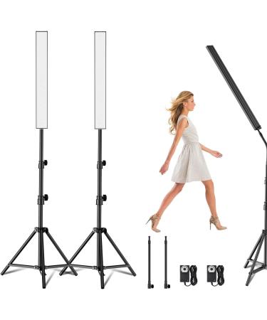 Yesker Photography Lighting  Studio Lights  Tattoo Lash LED Video Light  Dimmable Color 5500K Brightness Camera Photo Light Stand for Photography for Eyebrow Makeup Spa YouTube(2 pcs) Upgrade 5500K