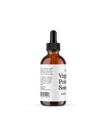 Premium Organic Pomegranate Seed Oil - 100% Pure Cold Pressed Unrefined Moisturizer for Skin Hair & Face - Imported from Turkey (4oz Glass Bottle - Buy Online on SooperMarket.com
