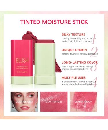 Ofanyia Cream Blush Stick - Multi-Use Lip and Cheek Tint - Velvet Matte Texture - Cruelty Free - (02# Hot Red) - Buy Online on SooperMarket.com