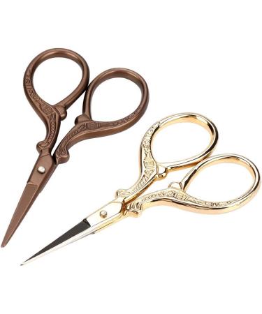 Vintage Crane Scissors Stainless Eyebrow Trim Scissors Beauty Scissors Steel Embroidery Beauty Makeup Scissors for Eyebrows Trim Mustache Beard Trimming Kit Personal Care Removal - Buy Online on SooperMarket.com