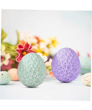 STOBOK Easter Egg Mold Silicone Molds Easter Soap Diy Supply Candle Mold Decorations Vertical Stripes White 7x6.5cm - Buy Online on SooperMarket.com