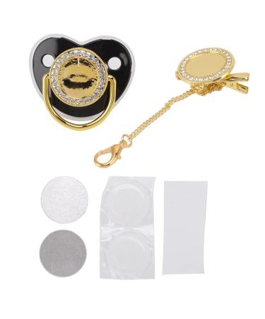 Newborn Pacifier Clip Set - Prevent Loss DIY Photo Decoration for Photography | Black M - Buy Online on SooperMarket.com