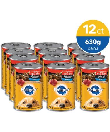 PEDIGREE Choice Cuts in Sauce Adult Wet Dog Food Canned with Real Beef 630g (12 Pack) Dog Food Beef 52.5 g (Pack of 12) - Buy Online on SooperMarket.com