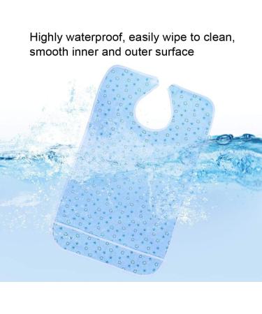 4 Types High Temperature Resistance No Deformation Pratical Dining Aid Bib Bib Apron Catch Food Leaking Soup for Adult the Elderly(27*17*2cm-Flower blue) - Buy Online on SooperMarket.com