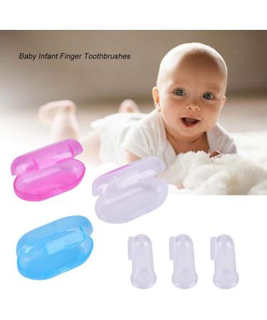 Baby Toothbrush Soft Baby Finger Toothbrush Silicone Tongue Brush Oral Cavity Cleaning Tool for Kids Babies - Buy Online on SooperMarket.com