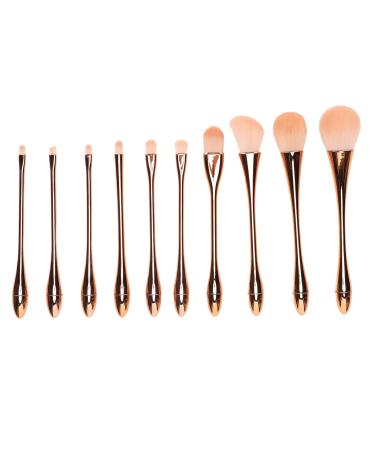 10pcs make -up brush set pink gold brush set make -up with face brush make -up brush eyeshadow brush eye brush synthetic foundation brush set for powder cream liquid
