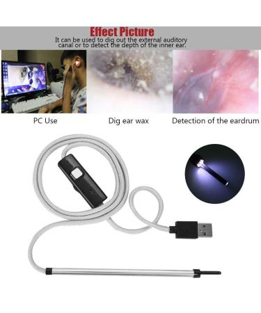 Digital USB Otoscope Ear Camera with LED Light for Earwax Removal - Silver - Buy Online on SooperMarket.com