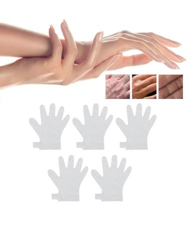 5 Pairs Moisturizing Hand Mask Gloves Effective Exfoliation Smoother Skin Hand Peel Mask Hand Spa Mask for Dry Hands for Home Beauty Salon Repair Rough Skin