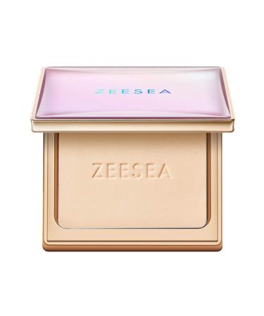 ZEESEA Pink Universe Series Pressed Powder  Matte Oil Control Lightweight Long Lasting Face Finishing Powder Compact (20 Sensitive Skin) 20 Porcelain