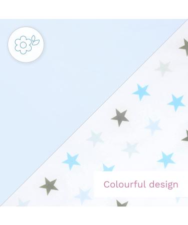 Baby Swaddle Wrap Blanket - Newborn Cotton Swaddling Sleeping Bag 0-3 Months (Blue Stars) - Buy Online on SooperMarket.com