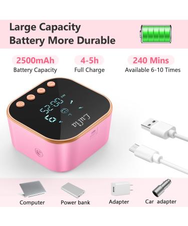 Double Electric Milk Pump - Pain-Free Silicone Breast Pump with 10 Storage Bags & Adapter - Rechargeable Portable Strong Suction (Rosa LU-01-B) - Buy Online on SooperMarket.com