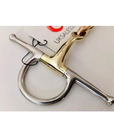 Full Cheek Curved Snaffle Bit 14MM Copper Lozenge GS & SS(UKSALES25 Horse Bits) (5.5 INCHES) - Buy Online on SooperMarket.com