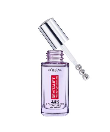 L'Or al Paris 2.5% Hyaluronic Acid and Caffeine Eye Serum Revitalift Filler Replumps Brightens And De-Puffs Eyes 20ml