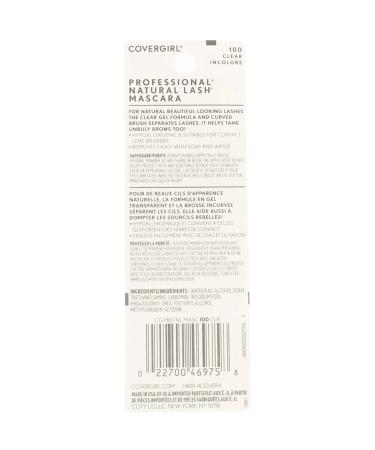 CoverGirl Professional Natural Lash Mascara Clear 100 - 0.34 oz | Long-Lasting, Smudge-Proof Mascara - Buy Online on SooperMarket.com