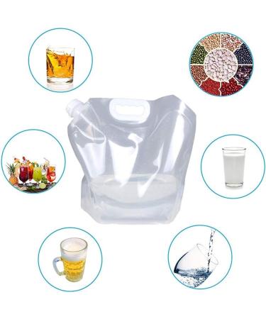 Soddeph 1.3 Gallon Collapsible Water Container Bag  BPA Free Food Grade Clear Plastic Storage Jug for Sport Camping Riding Mountaineer Freezable Food Grade (1.3 Gal  4-pack) 1.3 Gal/5L--4-pack - Buy Online on SooperMarket.com