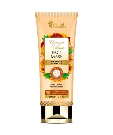 Buy Oriental Botanics Rivayat Ubtan Face Mask - Bright & Glowing Skin with Saffron Rose & Turmeric | No Parabens 100ml - International Shipping - Buy Online on SooperMarket.com