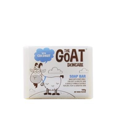 The Goat Skincare Pure Goat's Milk Soap Bar with Coconut Suitable for Dry Itchy and Sensitive Skin Paraben Free and No Artificial Colours 100g