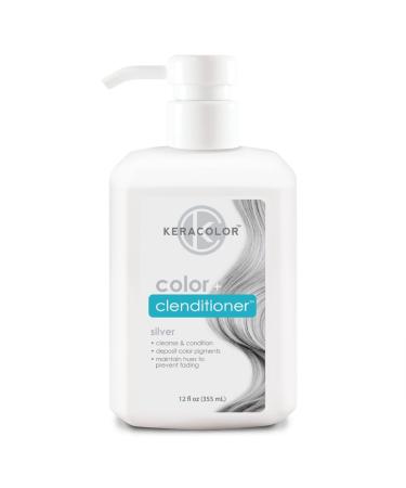 Keracolor Clenditioner Hair Dye - Semi Permanent Hair Color Depositing Conditioner  Cruelty-free  20 Colors 12 Fl Oz (Pack of 1) Silver