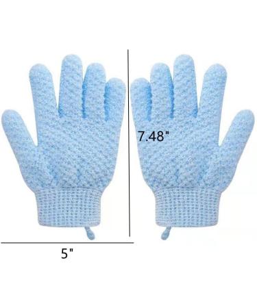 2 Pair Exfoliating Body Gloves | Unisex Bath Scrub Mitts for Shower Spa & Massage | Exfoliating Mitts for Body Face Hands & Feet - Buy Online on SooperMarket.com